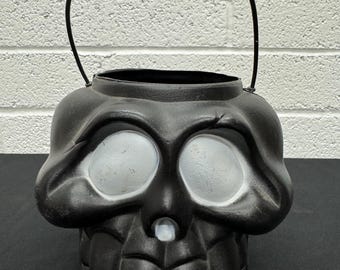 Vintage skeleton trick-or-treat bucket from general foam plastics