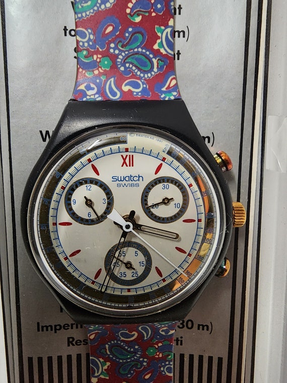 Vintage Swatch Watch Chrono Award SCB108 New Old … - image 2