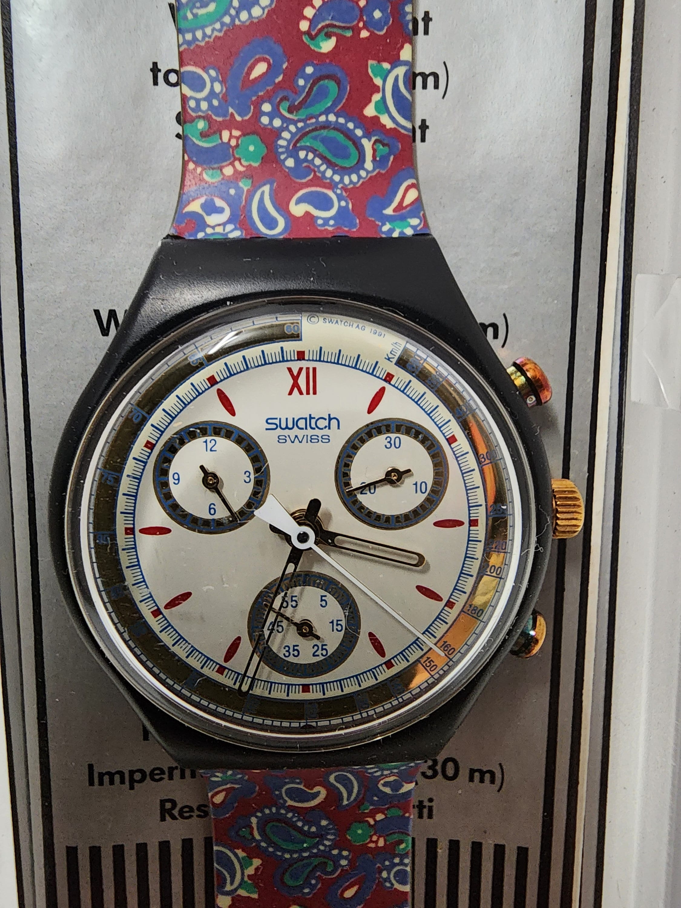 Vintage Swatch Watch Chrono Award SCB108 New Old Stock - Etsy Vintage Swatch Watch Chrono Award SCB108 New Old Stock - Etsy