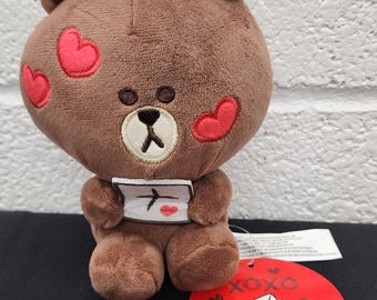 Line Friends Love Letter Bear 6" Brand New With Tag