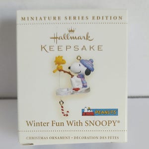 Hallmark Keepsake Peanuts Miniature Series Edition Winter Fun With Snoopy Ornament New In Box