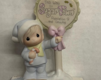 Precious Moments Sugar Town Population Sign