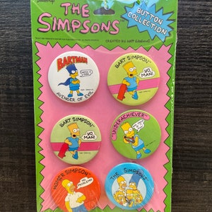 The Simpsons collectible button set-New
