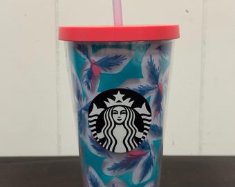 16oz Cold Cups From Starbucks 1 Cup, Lid and Straw - Etsy