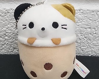 Takashoji Boba Cat Mini Plush 3" Dangler Key Chain