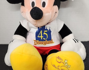 Disneyland 45th Anniversary 15" Plush Mickey Mouse Brand New With Tag