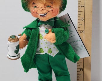 Annalee St Patrick's Irish Man With Beer Stein Doll 9" Brand New With Tag