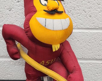 Vintage ASU Sun Devils Mascot Sparky Stuffins Plush With Tag 13