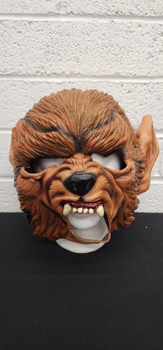 Vintage Halloween Wolfman Wolf Man Rubber Mask Disguise