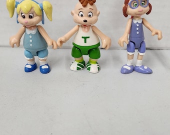 Vintage 1984 Alvin And The Chipmunks Chipettes Theodore Jeanette and Elenaor Figures