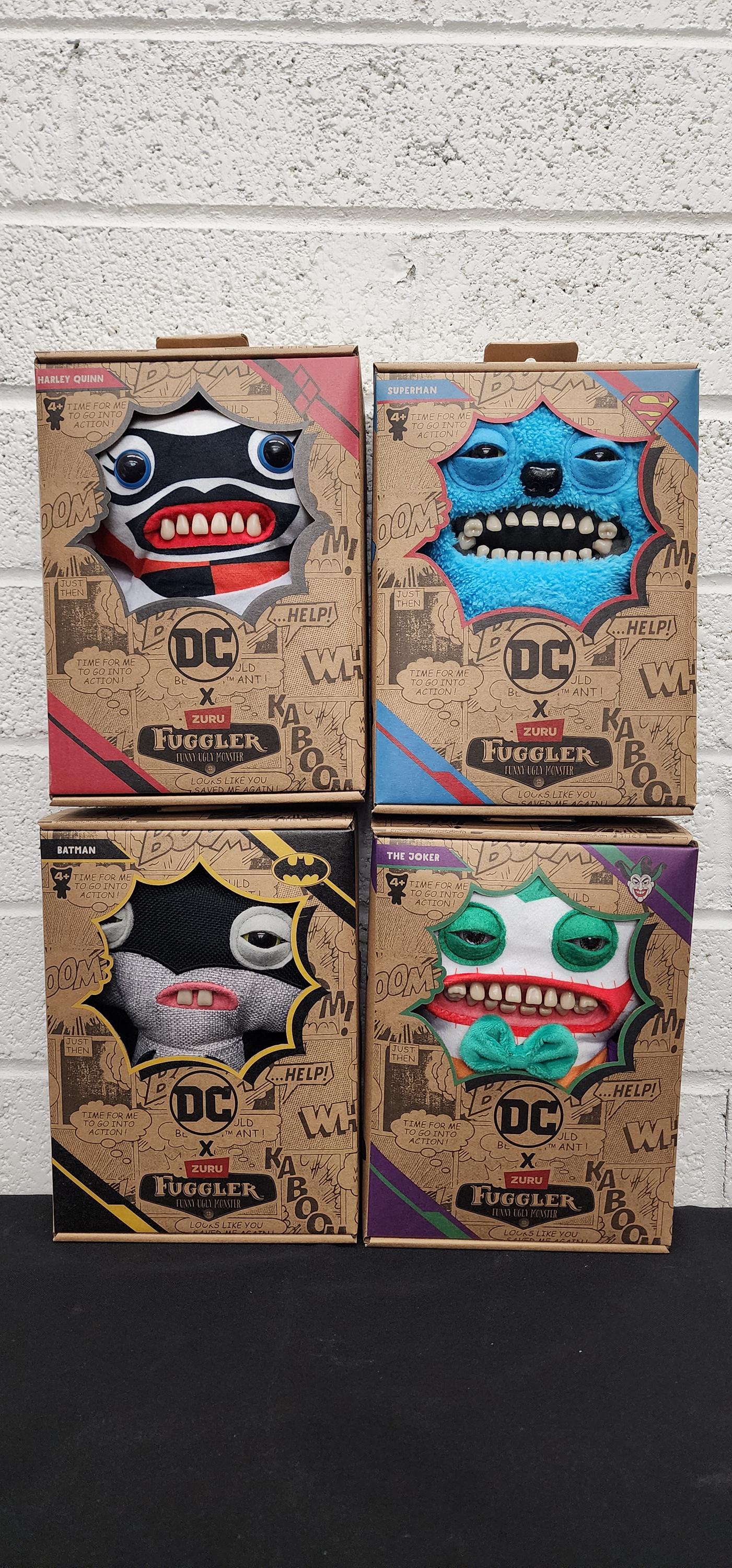 DC X Fuggler Set Superman Batman Harley Quinn and Joker Brand New