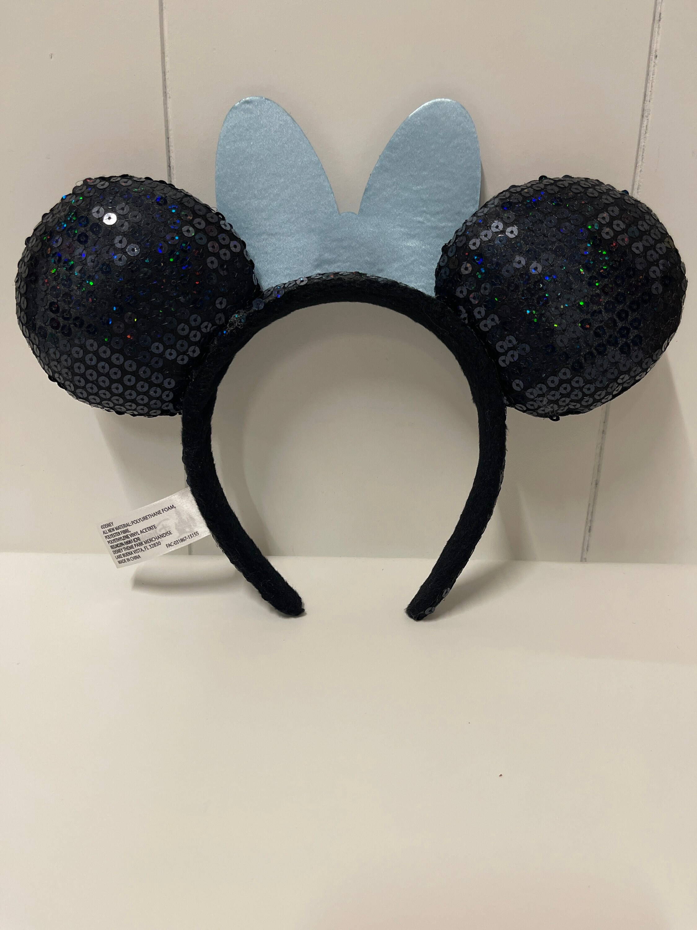 Disney Sparkling Black and Blue Minnie Mouse Ears 60th Anniversary of DisneyLand Disney Ears 60th Anniversary - Etsy main image 3