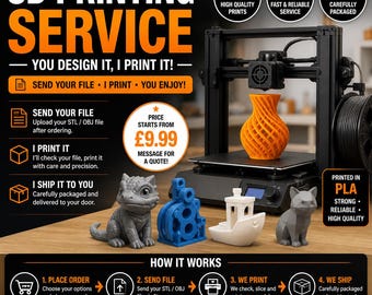 3D Printing Service – Custom PLA Prints From Your STL File