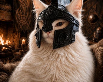 Warrior Viking Cat Mask Helmet Hat