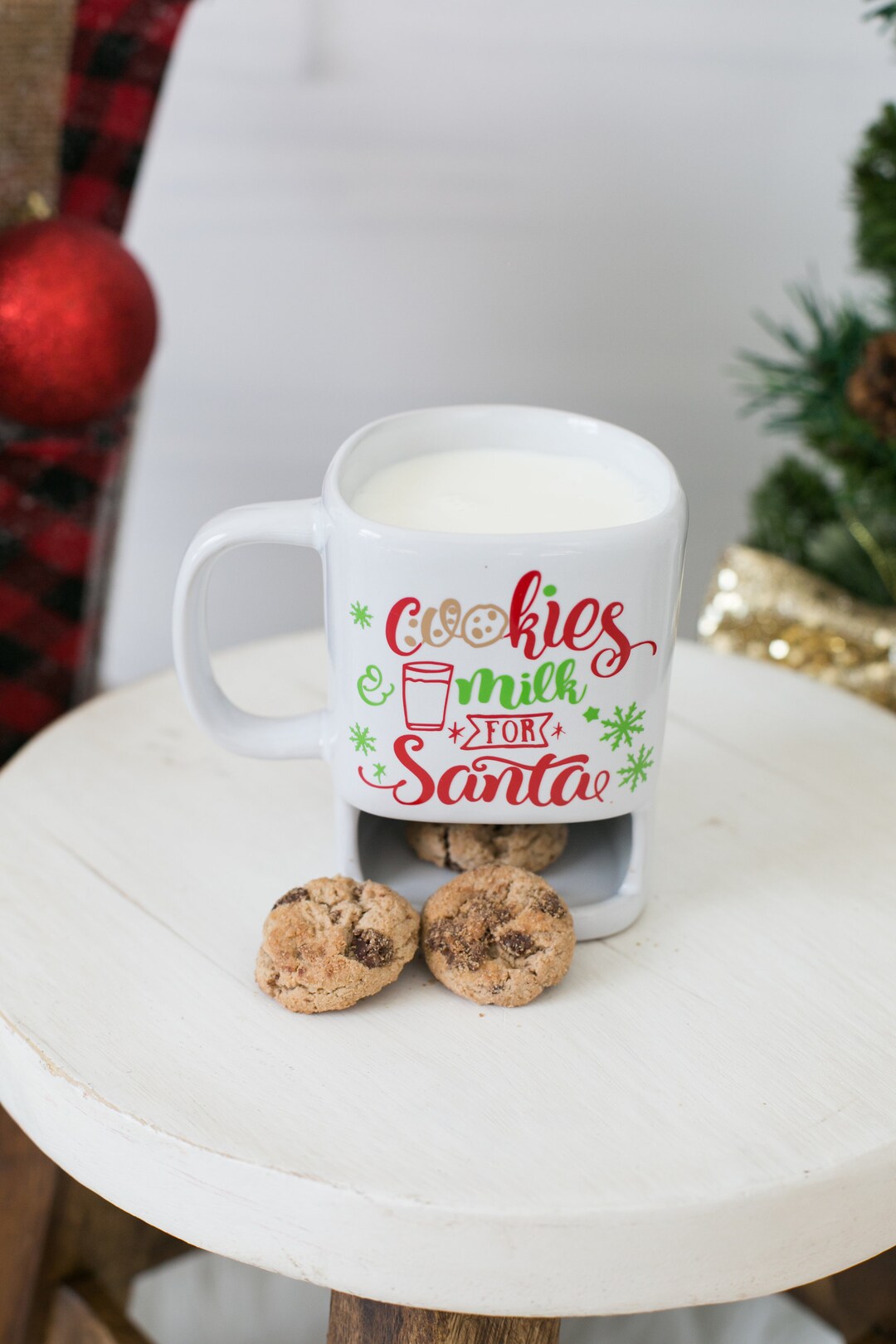 Christmas MUG With Cookie Holder Etsy