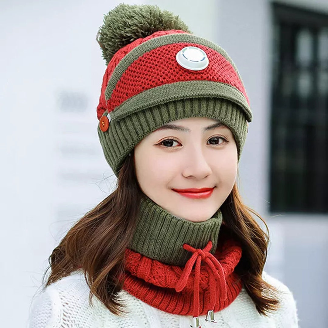 Women's Warm and Cozy 3 Piece Beanie Neck Warmer and Etsy