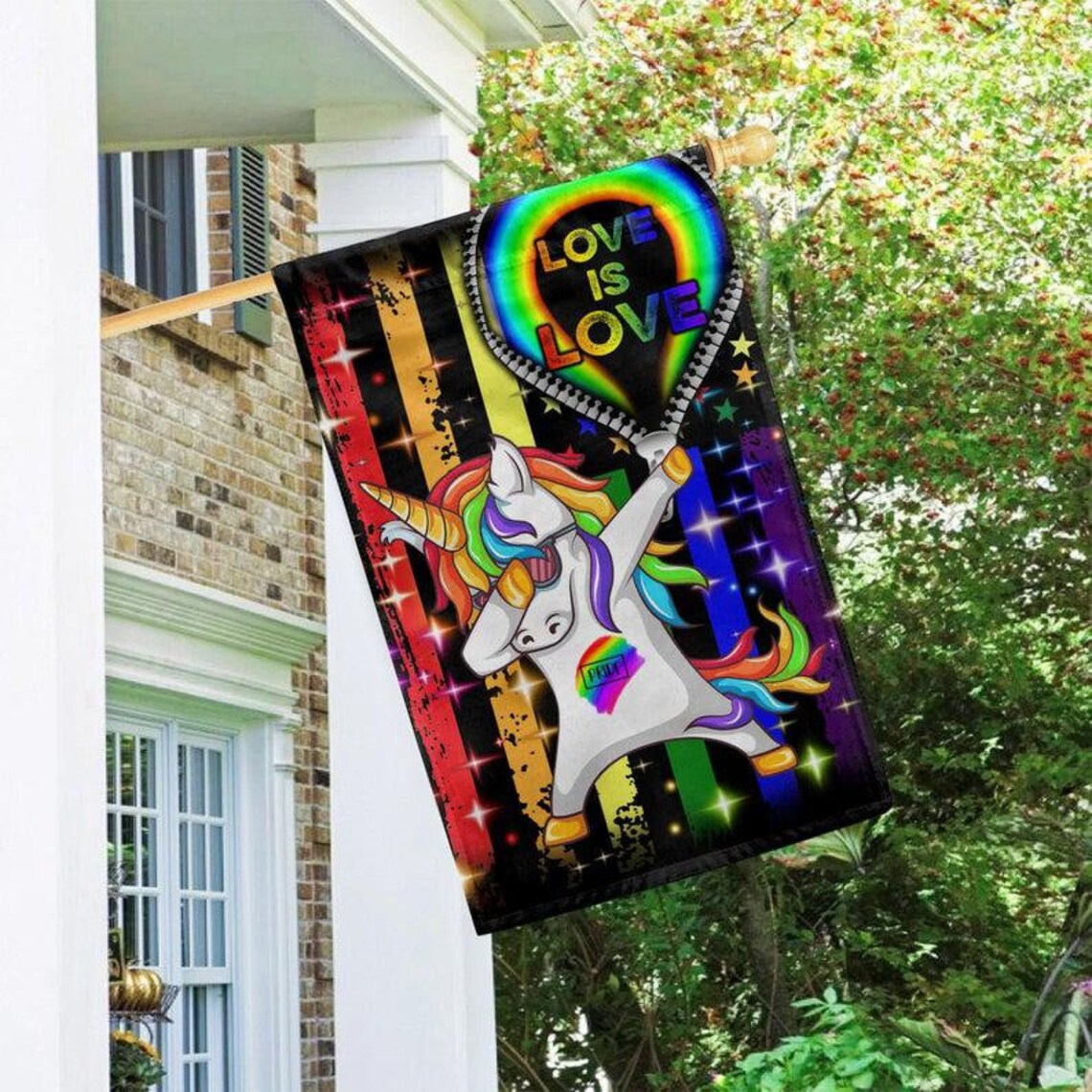 Unicorn LGBT Flag Love is Love Flag LGBT Pride Flag LGBT Etsy