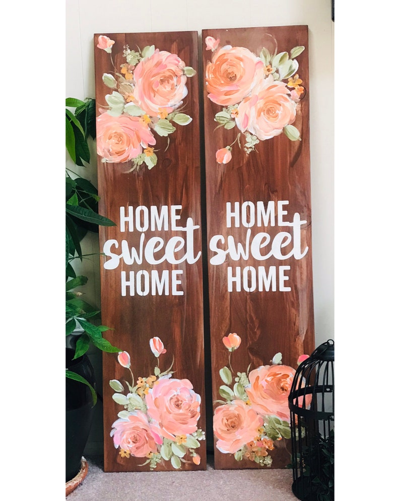 Floral Porch Leaner With Signature Roses Etsy