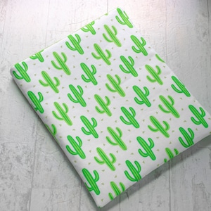 Cactus Book Sleeve, Green Book Sleeve, Padded Book Sleeve, Book Cover, Tablet Cover