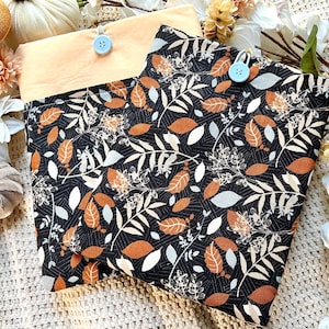 Fall Vintage Leaves Book Sleeve, Halloween Book Sleeve, Warm Book Sleeve, Padded Book Sleeve, Book Cover, Tablet Cover