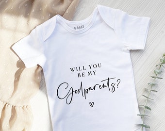 Will You Be My Godparents || Personalised Baby Onesie || Personalised Pregnancy Announcement || Baby Onesie || Baby Announcement || Onesie