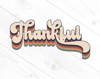 Dankbares PNG-Dankbares Shirt-Herbst Shirt-Retro Herbst Shirt-Retro Herbst PNG-Retro-Sublimation Design