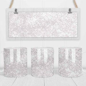 Modelo de caneca de sublimação com glitter branco de 11 e 15 onças - Cricut Mug Press Sublimation Wrap - Design de caneca PNG - 300 DPI