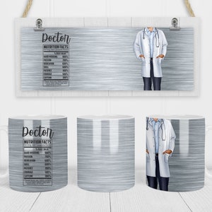 11 & 15 Oz Doctor Facts Mug Sublimation Template - Cricut Mug Press Sublimation Wrap - Mug PNG-300 DPI