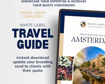 Amsterdam Travel Guide Template: Canva Destination Guide (Digital Download)