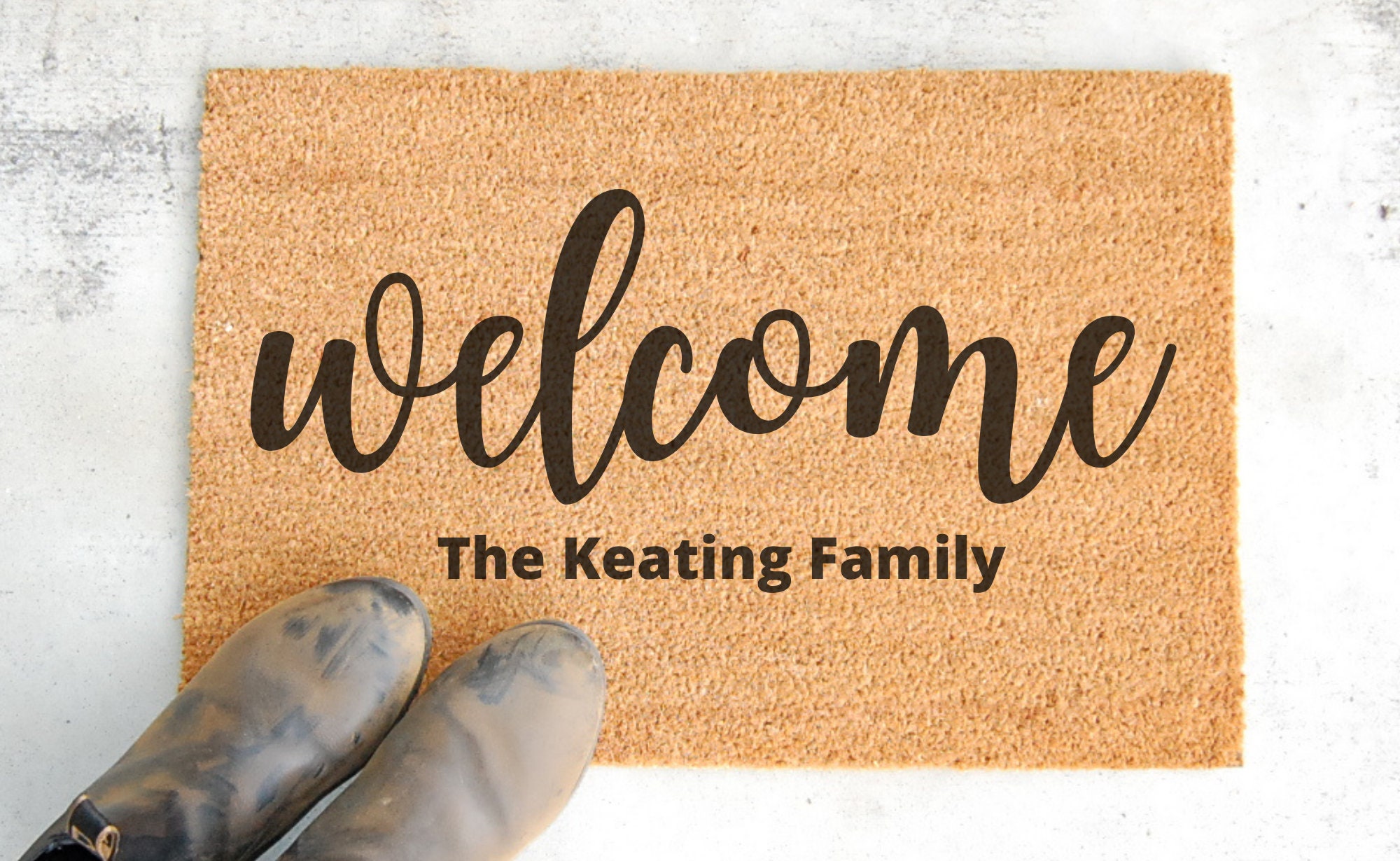 CUSTOM Family Doormat doormat hand painted custom Etsy