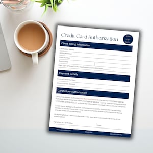 Formulario de autorización de tarjeta de crédito para agentes de viajes: plantilla de Canva