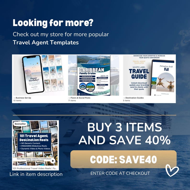 DIY Cruise Travel Flyer | Carnival Cruise | Cruise Agency Marketing | Travel Agent Flyer Template | Canva image 9