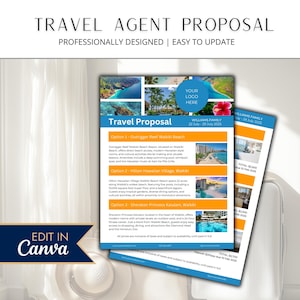 Travel Proposal Template | Resort Proposal | Multiple Option Vacation Quotation | Canva Template Travel Agency | Travel Agent Template