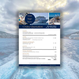 Cruise Quote Template for Travel Agents | Cruise Proposal Canva Template | Royal Caribbean Quote | Group Cruise Travel Agent Template