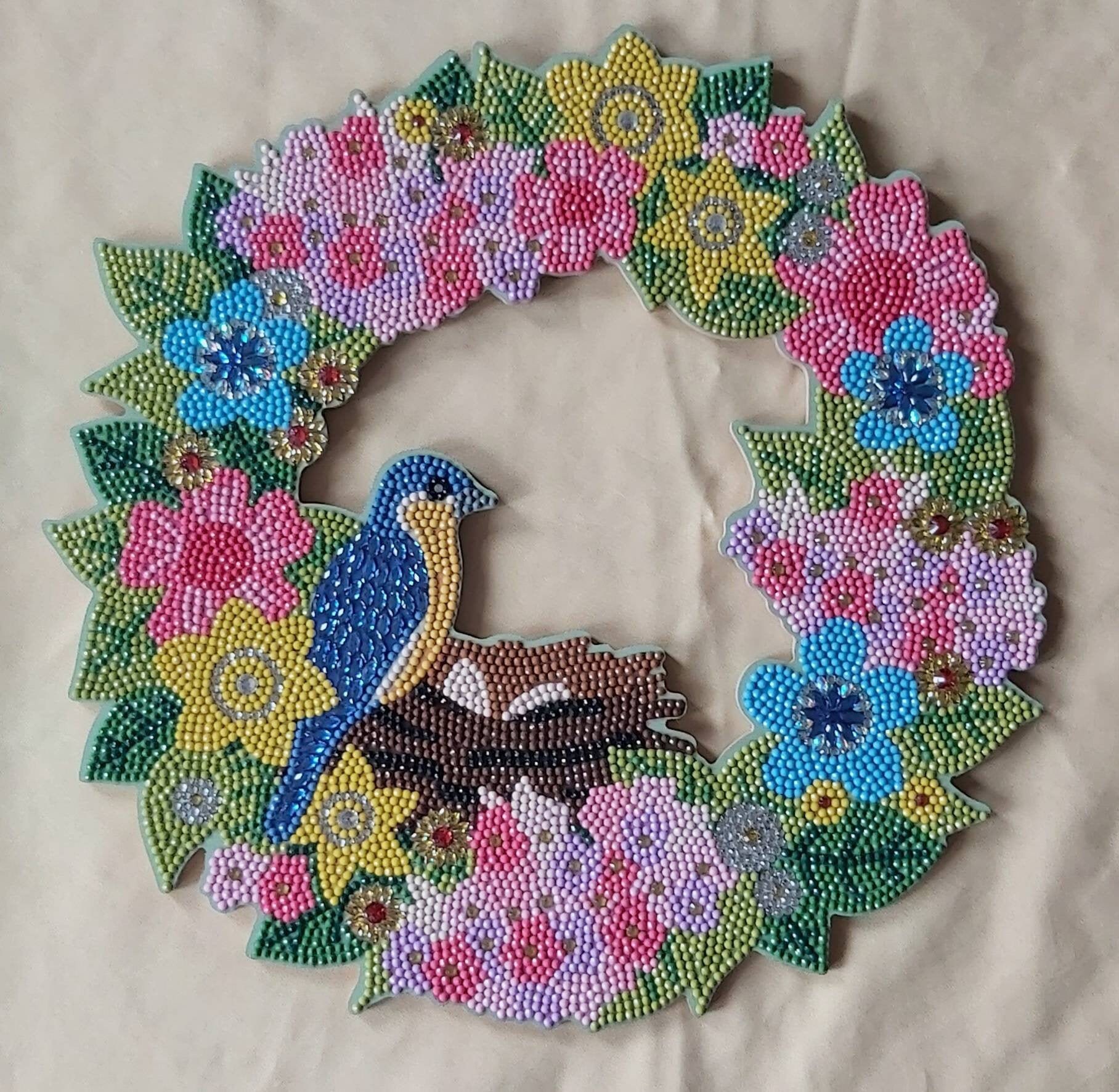 Diamond Art Spring Wood Wreath | Etsy