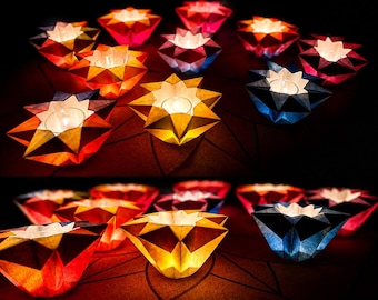 Waldorf Sternenlicht Laterne Tischlaterne Origami