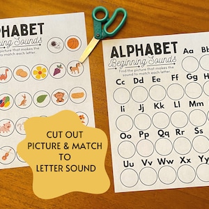 Alphabet Beginning Sounds Busy Book Printable image 5