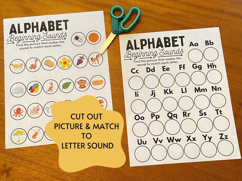 Alphabet Beginning Sounds Busy Book Printable image 5