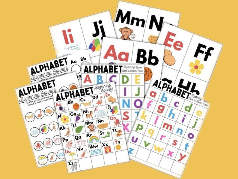 Alphabet Beginning Sounds Busy Book Printable image 2