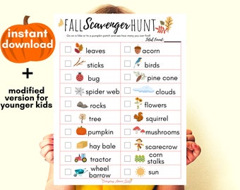 Fall Scavenger Hunt | Kids Scavenger Hunt | Fall Games | Scavenger Hunt