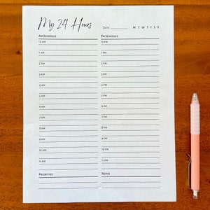 Printable Daily Planner | Day Planner Printable | Digital Download ...