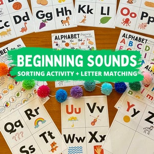 Alphabet Beginning Sounds Busy Book Printable image 1