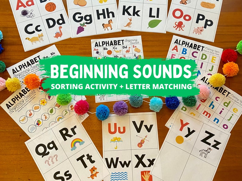 Alphabet Beginning Sounds Busy Book Printable image 1