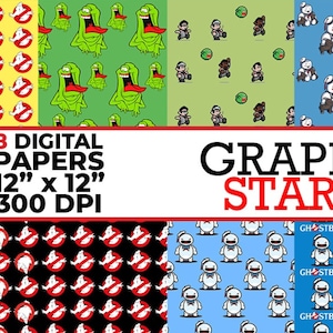 90% オフ セール ゴーストバスターズ デジタル ペーパー パック、デジタル ペーパー、8 つの PDF ファイル 12 x 12 - 即時ダウンロード