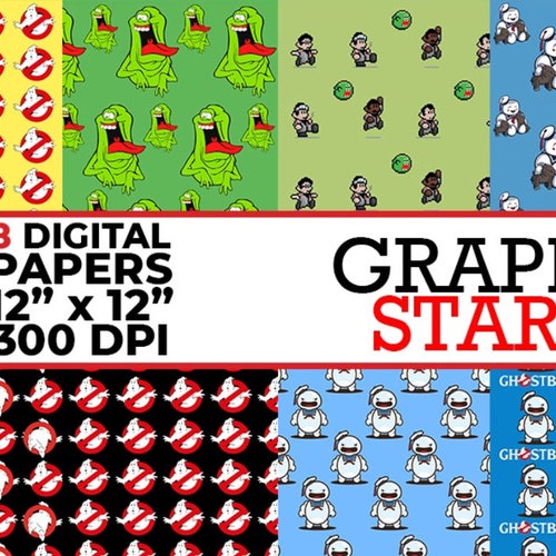 Ghostbusters Paper 90% off SALE GHOSTBUSTERS Digital Paper Pack Digital Papers | Etsy