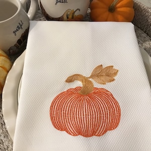 Thanksgiving Fall Pumpkin Tea Towel | Fall Themed Towel | Thanksgiving Towel | Autumn Towel | Hostess Gift