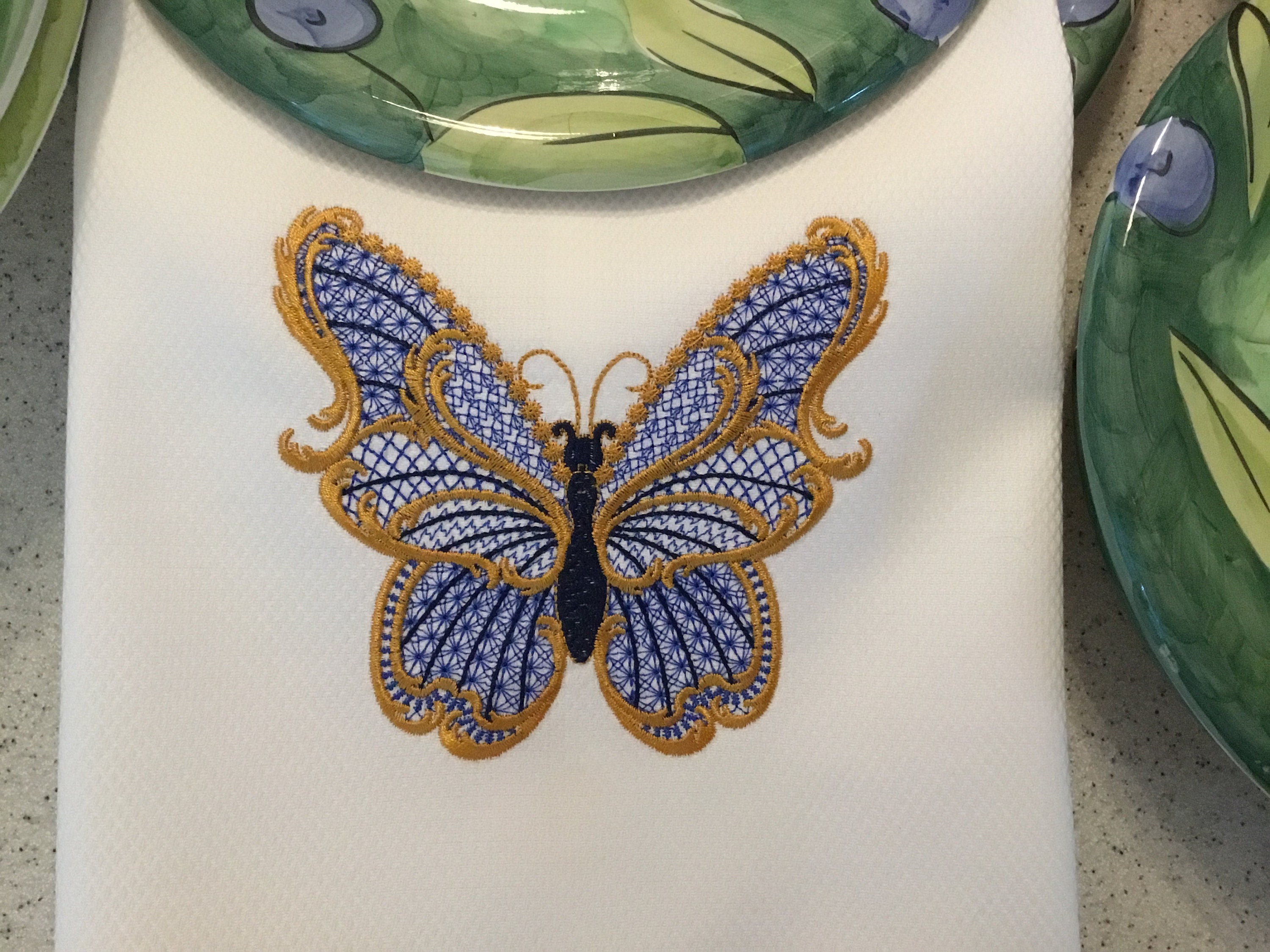 Butterfly Tea Towel Guest Towel Kitchen Towel Wedding Gift Etsy UK