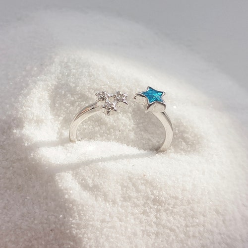 Sun Moon Star Couple Rings Boyfriend Girlfriend Matching - Etsy UK