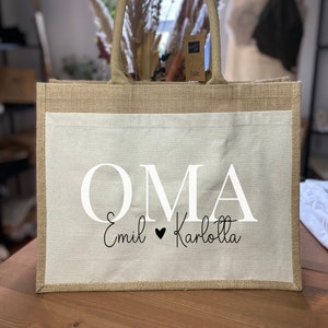 Personalisierte Einkaufstasche für Mama Oma Tante Geschenkidee für Lieblingsmenschen Bild 1
