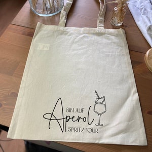 Einkaufstasche |Tragetasche |Einkaufsbeutel | Bin auf Aperol Spritztour| lustige Geschenkidee